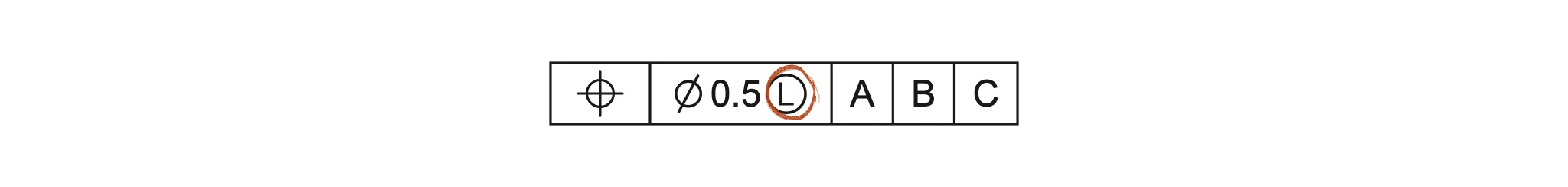 공차값 뒤 Ⓛ(LMC)에 동그라미 친 FCF